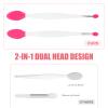 20 PCS Lip Scrub Brushes, Silicone Lips Scrubber Exfoliator, Double-Sided Oval Pore Scrubber, 2-in-1 Silicone Lips Scrub Tool for Smoother and Fuller Lip Appearance - 5 Colors view 3