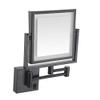8 in Makeup Mirror Wall Mount Lighted LED, 3X Magnification Bathroom Mirror Wall Mount with Light, Double Sided Swivel 360, Can Be Charged,Bronze,Charging(Orb,Plugging) view 1