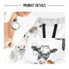 Barber Cape Salon Cape Hairdressing Apron Haircutting Waterproof Cows Head Watercolor for Adults Clients with designs Adjustable Neck Closure view 4