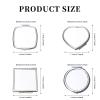 24 Pcs Sublimation Blanks Small Compact Mirror 4 Shapes Double Sided Cosmetic Mirror Metal Pocket Makeup Mirror Heat Transfer Cosmetic Mirror Folding Handheld Compact Mirror for Women Travel Home view 2