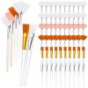 60 Pieces Fan Brushes, Soft Fan Brushes for Facials, Facial Applicator Brush for Women Girls, Facial Brush Esthetician for Mud Clay Mask, Makeup view 1