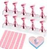 Nail Stand for Press Ons, Magnetic Fake Nail Holder for Painting Nails,Nail Stands for Nail Art with Reusable Putty Home Salon DIY Display Supplies (A-Pink) view 1
