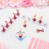 Nail Stand for Press Ons, Magnetic Fake Nail Holder for Painting Nails,Nail Stands for Nail Art with Reusable Putty Home Salon DIY Display Supplies (A-Pink) view 3