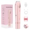 2025 New Bikini Trimmer for Women, 2 in 1 Dual Head Body Bikini Shaver, Ultra Low Silent, Painless & Cordless Hair Removal for Body , IPX7 Waterproof & Easy Cleaning for Shower & Travel (Pink) view 1