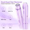 2025 New Bikini Trimmer for Women, 2 in 1 Dual Head Body Bikini Shaver, Ultra Low Silent, Painless & Cordless Hair Removal for Body , IPX7 Waterproof & Easy Cleaning for Shower & Travel (Purple) view 2