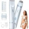 Fanovae Bikini Trimmer for Women, USB-C Rechargeable Personal Trimmer for Pubic Hair & Bikini Line, Gentle on Sensitive Skin, Rinsable Body Hair Trimmer for Legs, Underarms & Face, Gift, Sky Blue view 1