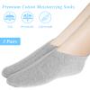3 Pairs Foot Moisturiser Socks Overnight, Spa Cotton Socks for Foot Cream, Lotion Sock for Moisturising for Dry Feet Care, Moisturising Sock for Cracked Heel Repair Women Men (Grey) view 3