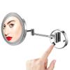 Wall Mount Lighted Makeup Mirror, 10X Magnification Vanity Mirror with LED Lights, 8 Inch, Plug-in, 180 Swivel view 2