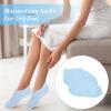 3 Pairs Foot Moisturiser Socks Overnight, Spa Cotton Socks for Foot Cream, Lotion Sock for Moisturising for Dry Feet Care, Moisturising Sock for Cracked Heel Repair Women Men (Blue) view 4