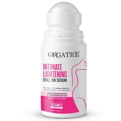 Exfoliating Roll-On Serum with 5% AHA  Gentle Skin-Smoothing Formula for Delicate Areas  50ml