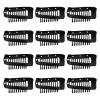 12pcs Secure Setting Clips 10-Teeth Snap-comb Hair Clips Clip with Safety Pins Wig Clips to Securing the Headscarf, for Girls, Women's Headscarf and Hijab view 1