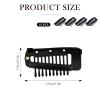 12pcs Secure Setting Clips 10-Teeth Snap-comb Hair Clips Clip with Safety Pins Wig Clips to Securing the Headscarf, for Girls, Women's Headscarf and Hijab view 2
