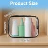 16 Pack Clear Cosmetic Bags Small Makeup Bags Travel Toiletry Bag for Women Men, Waterproof PVC Zipper Pouches Plastic Makeup Storage Bag for Travel Bathroom Toiletries Cosmetic Organizing, Black view 2