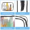 16 Pack Clear Cosmetic Bags Small Makeup Bags Travel Toiletry Bag for Women Men, Waterproof PVC Zipper Pouches Plastic Makeup Storage Bag for Travel Bathroom Toiletries Cosmetic Organizing, Black view 3