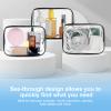 16 Pack Clear Cosmetic Bags Small Makeup Bags Travel Toiletry Bag for Women Men, Waterproof PVC Zipper Pouches Plastic Makeup Storage Bag for Travel Bathroom Toiletries Cosmetic Organizing, Black view 4