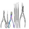 8-Piece Professional Toenail Care Kit  Podiatry Tools, Toenail Ingrowing Nail Treatment Set Ingrown Toenail Nipper with Scissors, Lifter, File & Pusher Podiatirst Set for Home & Salon Foot Care view 1