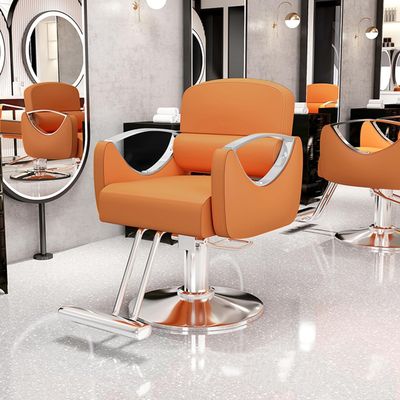 Asiwnshw Salon Chair for Hair Stylist Wide Seat, Barber Chair with Footrest, Heavy Duty Beauty Spa Cosmetology Shampoo Hairdressing Equipment(E)