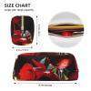 SDTYKHJ Pencil Case Red Rose Wine Glass and Candle Big Pencil Bag Portable Coin Pouch Aesthetic Cosmetic Bag Leather Makeup Bag view 3