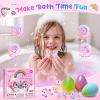 Bofuoos Unicorn Bath Bombs with Surprise Toys Inside, Birthday Valentines Day Gifts for Girls, 9 Packs Bubble Bath Bomb for Kids Girls, Easter Basket Stuffers (36+ Months) view 3
