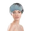 Beach and Palm Tree Print Shower Cap - Reusable Bath Hair Cap, Double Layer Washable Breathable with Adjustable Elastic Strap view 3