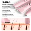 Ufree Bikini Trimmer Electric Razors for Women Dual Head, Pubic Body Hair Trimmer Electric Shaver for Face, Legs, Arm, Rechargeable Lady Shaver Waterproof, Summer Grooming Kit, Gifts for Her view 2