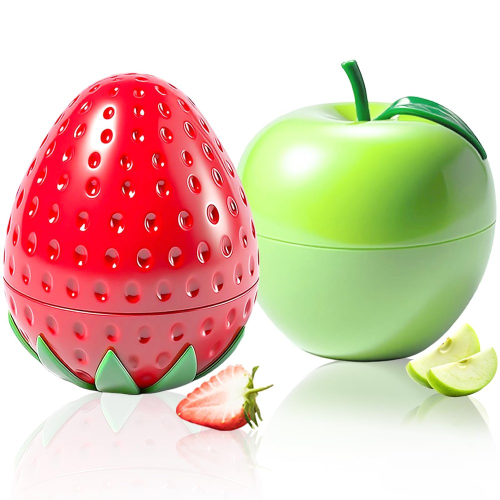 2 Pack Hand Cream Gifts Set, Hand Lotion for Dry Cracked Hands, Bridesmaid Gifts, Birthday Gifts, Thank You Gifts, Teacher Appreciation Gifts, Cute Gifts for Girls (Strawberry+Apple)
