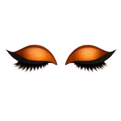 Lazy Eye Shadow Eyelash Patch, 2-in-1 Reusable Eye Makeup Stickers, Eyeshadow Lashes Makeup Stickers for All Eyeshapes (orange,1)