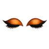 Lazy Eye Shadow Eyelash Patch, 2-in-1 Reusable Eye Makeup Stickers, Eyeshadow Lashes Makeup Stickers for All Eyeshapes (orange,1) view 1