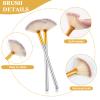 8 Pcs Gold Facial Bowl and Brush Set 4 Gold Stainless Steel Mixing Bowls 4 Facial Fan Brushes Esthetician Face Mask Brush for Mud Cream Makeup Spa Salon (8 Pcs) view 4