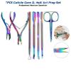 7PC Pro Cuticle Kit - Stainless Steel Manicure Tools Set w/Pusher, Nipper, Scissors, Gel Polish Remover - Nail Care Kit for Salon & Home - Trimmer, Clipper & Nail Prep Tools (Multicolor) view 3