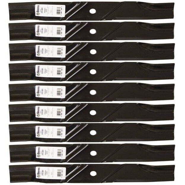 9 Standard Blades fit Replacement for Dixie Chopper 30227-50X Iron & Silver Eagle for Classic X