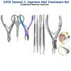 8PCS PRO Toenail Care Kit - Ingrown Toenail Clippers & Podiatry Tools Set w/Nipper, Scissors, Lifter, File & Cuticle Pusher - Foot Care Pedicure Tools for Thick Nails - Home & Salon Use view 3