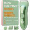 Bekhic Bikini & Manscape Body Hair Trimmer for Men & Women  Cordless Electric Groin Shaver with No-Nick Ceramic Blade  IPX7 Waterproof Wet/Dry Pubic Groomer with LED Light for Sensitive Skin view 1