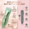 Bekhic Bikini & Manscape Body Hair Trimmer for Men & Women  Cordless Electric Groin Shaver with No-Nick Ceramic Blade  IPX7 Waterproof Wet/Dry Pubic Groomer with LED Light for Sensitive Skin view 2
