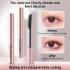 Mascara Women Waterproof Sweatproof Smudge-Free Slim Curl Long Lasting Hold Base Layering Thick Extend Lashes (Black) view 3