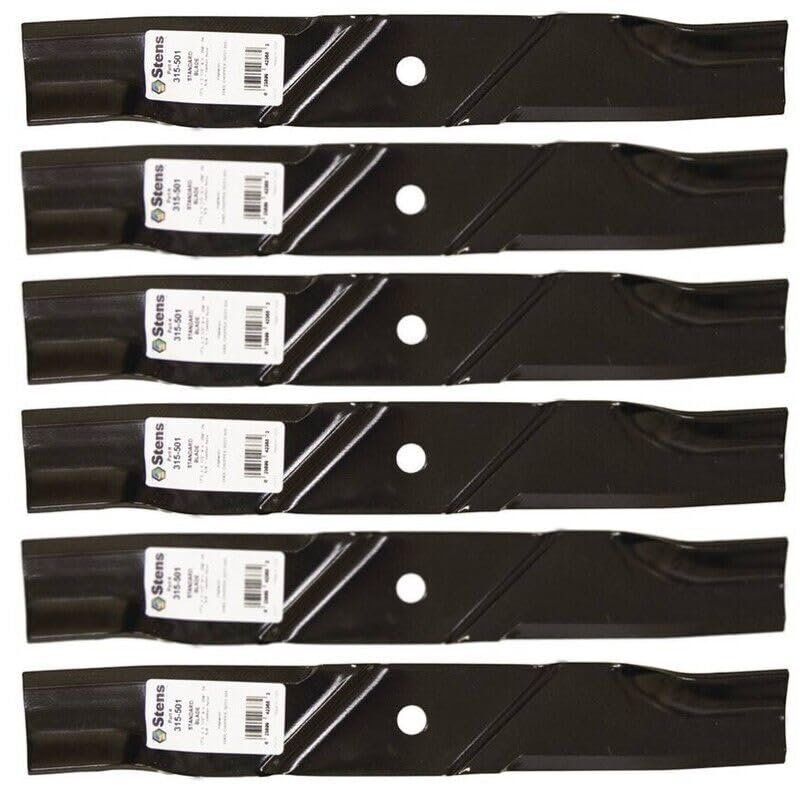 6 Standard Blades fit Replacement for Dixie Chopper 30227-50X Iron & Silver Eagle for Classic X
