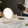 A ANTCAM Tabletop Round Swivel Single Sided Makeup Mirror with Stand, Rotation Metal One-Sided Dressing Table Mirror Portable Table Desk Counter top Bathroom Shaving Mirror (Black,A) view 3