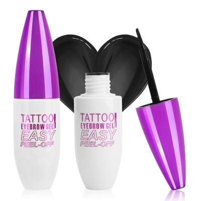 2PCS Tattoo Eyebrow Gel Easy Peel OffWaterproofLong-lastingSmudge Proof#03 Black
