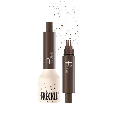 Freckle Stamp,Faux Freckle Stamp,Quick Dry Fake Freckles Pen,Waterproof Long Lasting Natural Vivid Faux Freckles Pen,Get Sun-Kissed Stars Makeup in One Press,5-Dot Design,03.Coffee.