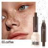 Freckle Stamp,Faux Freckle Stamp,Quick Dry Fake Freckles Pen,Waterproof Long Lasting Natural Vivid Faux Freckles Pen,Get Sun-Kissed Stars Makeup in One Press,5-Dot Design,03.Coffee. view 2