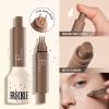Freckle Stamp,Faux Freckle Stamp,Quick Dry Fake Freckles Pen,Waterproof Long Lasting Natural Vivid Faux Freckles Pen,Get Sun-Kissed Stars Makeup in One Press,5-Dot Design,03.Coffee. view 3