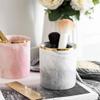Akozon Nordic Ceramic Cosmetic Brush Holder - Elegant Marble Storage Tank for Makeup Brushes, Lipsticks & More - Stylish Home Office & Kitchen Organizer (Gray) view 3