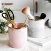 Akozon Nordic Ceramic Cosmetic Brush Holder - Elegant Marble Storage Tank for Makeup Brushes, Lipsticks & More - Stylish Home Office & Kitchen Organizer (Gray) view 4