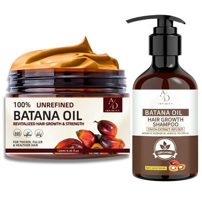 100% Unrefined Raw Batana Oil & Batana Oil Hair Growth Shampoo