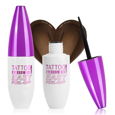 2PCS Tattoo Eyebrow Gel Easy Peel OffWaterproofLong-lastingSmudge Proof#01 Deep Brown
