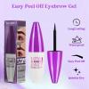 2PCS Tattoo Eyebrow Gel Easy Peel OffWaterproofLong-lastingSmudge Proof#01 Deep Brown view 3