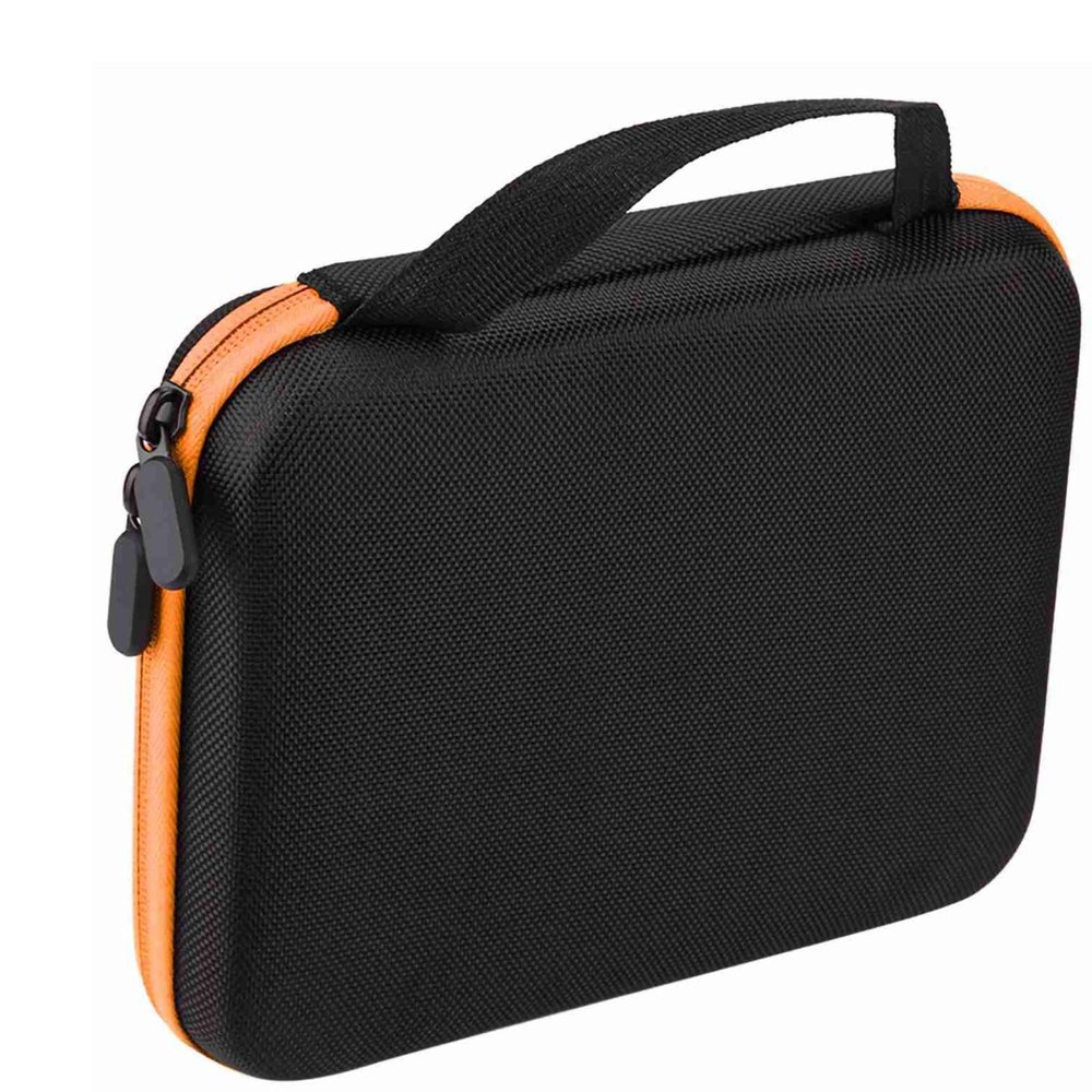 Patravious 63 Slots Essential Oil Carrying Case, 1-3ml vial portable Essential Oil Storage Bag Case Box, Hard EVA Shell Impact and Leak Proof Large Capacity Organizer with Carrying Handle (Orange)