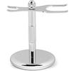 G.B.S Faux Ivory 5 Blade Compatible Razor Handle, Sandalwood Shave Cream, Leather Case and Chrome Shave Stand view 2