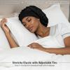 100% Mulberry Silk Medical Bonnet  Adjustable 19 Momme Double-Layer Reversible Hair Wrap  Stay-On Nurse Cap for Women, Long Curly & Natural Hair  Handmade Real Silk Bonnet USA (Black) view 4