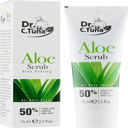 Farmasi Aloe 50% Face Scrub 75 ml / 2.5 fl Oz  Gentle Exfoliating Gel with 50% Aloe Extract  Smooths Texture & Hydrates Skin  Daily or Weekly Facial Polish for Soft, Radiant Complexion